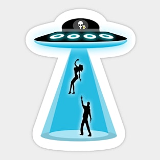 Funny Alien Abduction Sticker